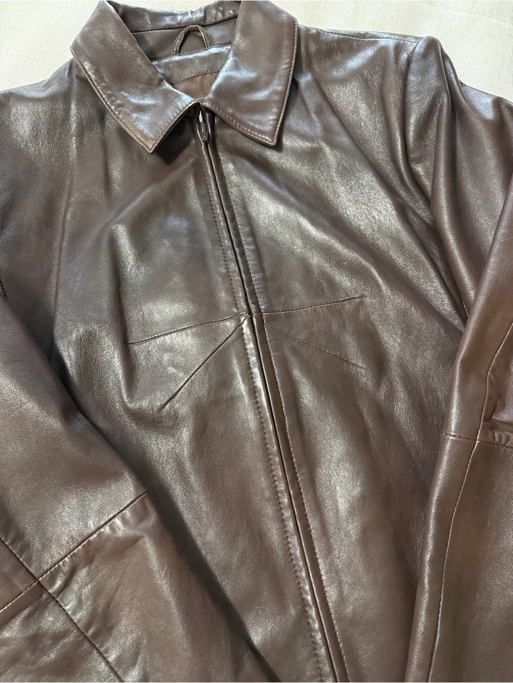 Vintage Late 90s Wilson’s Leather Maxima Brown Full-Zip Jacket - L - Picture 13 of 13